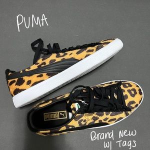 PUMA Clyde Suits Solar Power Cheetah Sneakers